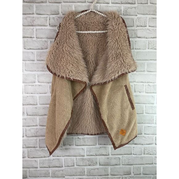 New Simply Southern Reversible Sherpa Vest Fall Winter - Picture 5 of 9